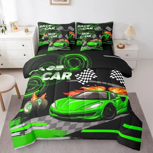 Miniatura 29 de Feelyou Juego de edredón de tren vintage de 7 piezas, diseño retro de motor de vapor para niños y niñas, juego de ropa de cama retro de tren