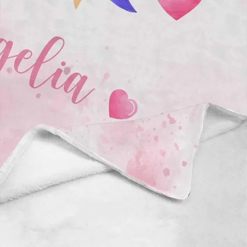 Miniatura 83 de Artsadd Manta de bebé personalizada para niños y niñas con nombre, manta personalizada con nombre de bebé con patrón de unicornio, manta