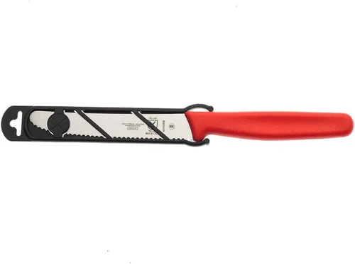 Miniatura 3 de Mercer Culinary Cuchillo de barra dentado ondulado de punta redondeada, rojo, 4.3