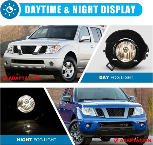 Miniatura 6 de CPW Luces antiniebla compatibles con Nissan Pathfinder 2005 2006 2007 2008 2009 2010 2011 2012 [Frontier 2005-2009] Luces antiniebla de conducción