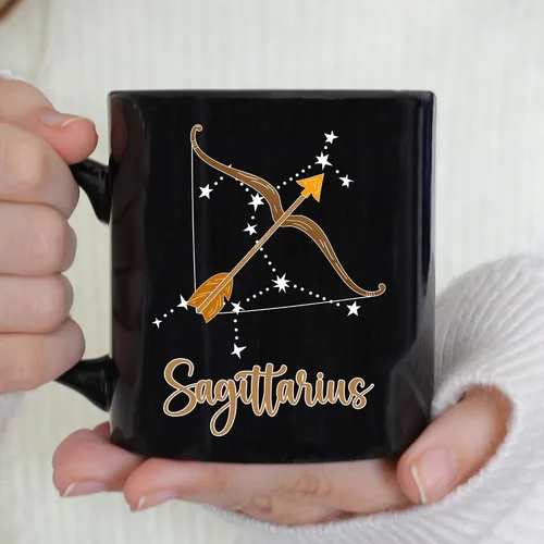 Miniatura 3 de TODOLIA -11Oz- Taza de café con signo del zodiaco Sagitario, taza de café Sagitario, taza de café de Sagitario, taza de regalo de cumpleaños