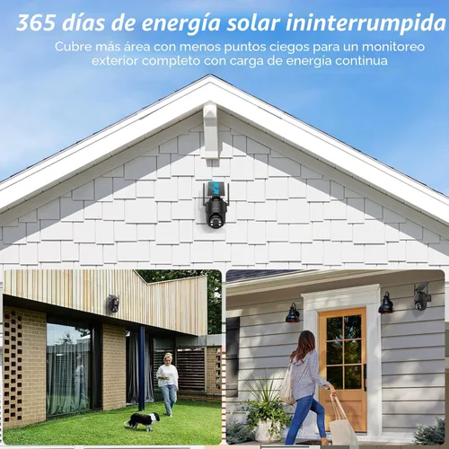 Miniatura 4 de GALAYOU Cámaras de seguridad 2K inalámbricas para exteriores, cámaras PTZ de 360° para seguridad del hogar con panel solar/alimentada por batería