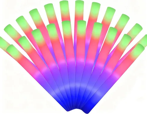 LifBetter 45 piezas de palos de brillo a granel - Palos de espuma LED que brillan en la oscuridad con 3 modos de brillo, palos de espuma LED