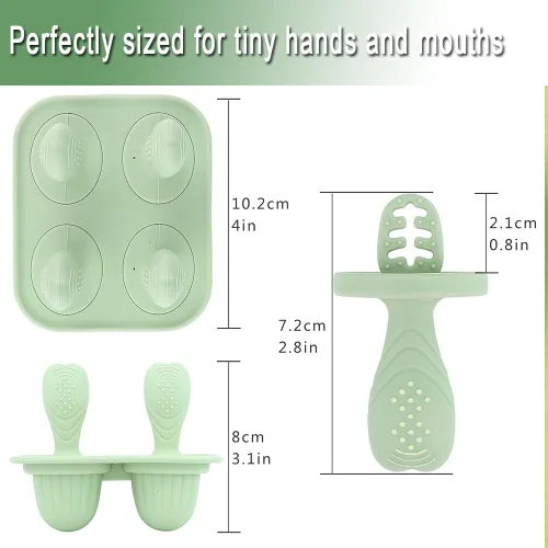 Miniatura 7 de Moldes de silicona para paletas, mini moldes para paletas de leche materna con palitos, máquina de paletas para morder leche materna congelada
