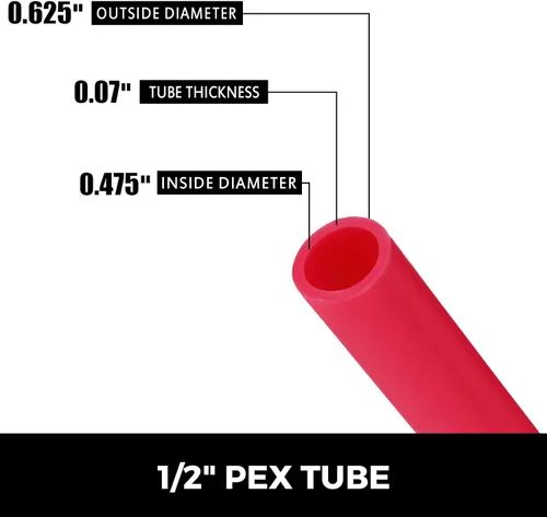 Miniatura 2 de Happybuy Tubo de barrera de oxígeno PEX - Bobina de tubo de 1/2 pulgada x 152 metros - Tubo EVOH PEX-B para calefacción de piso radiante residencial