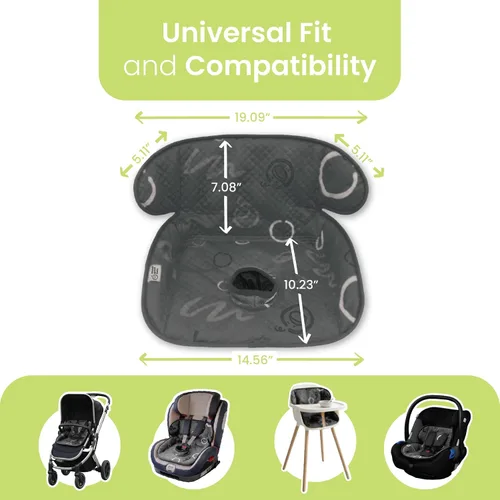 Miniatura 6 de Paquete de 2 Almohadillas Negras para Pipí – Protector Impermeable para Asiento de Coche y Cochecito para Entrenamiento de Orinal de Niños Pequeños