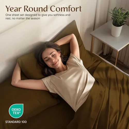 Miniatura 348 de Utopia Bedding Juego de sábanas Queen – Sábanas de 4 piezas para cama tamaño Queen, microfibra suave y transpirable, incluye 1 sábana bajera, 1 Gris