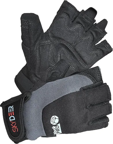 Miniatura 6 de SKYDEER Guantes de trabajo sin dedos – Guantes de gimnasio de cuero sintético de alto rendimiento, resistentes al agua, agarre antideslizante
