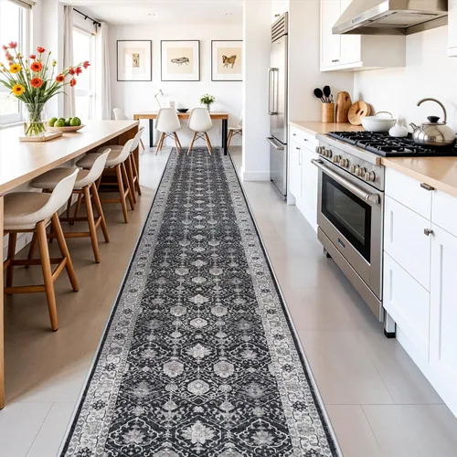 Miniatura 189 de Alfombra lavable para pasillo - 2x7 alfombras de cocina, alfombra para entrada, alfombra vintage, suave, alfombra antideslizante para piso, alfombra
