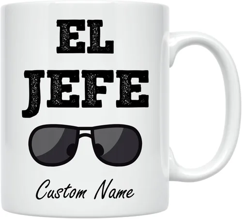 Miniatura 8 de Casitika Taza de café de viaje de 14 onzas para el jefe El Jefe. Dicho divertido en español para los jefes. Regalo para tu Jefe
