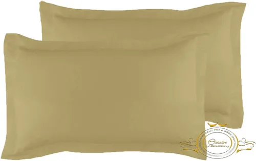 Miniatura 46 de Crown Collection Juego de 2 fundas de almohada estándar de 20 x 26 pulgadas, hipoalergénicas de 600 hilos, 100% algodón egipcio, fundas de almohada