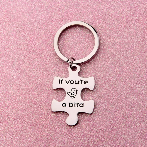 Miniatura 3 de If You're A Bird I'm A Bird Llavero The Notebook Movie Jewelry Llavero para parejas, regalo F-9PBI
