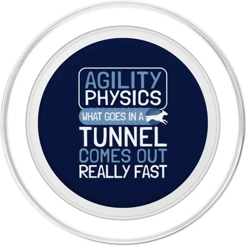 Miniatura 8 de Dog Agility Handler - Agility Physics - Tunnel Dog Agility PopSockets Adhesive PopGrip