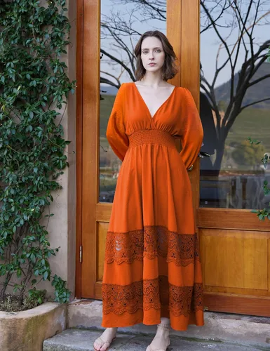 Miniatura 94 de Vestido largo de encaje para mujer de manga corta y cuello en V, vestido de fiesta estilo bohemio con cintura fruncida, vestido bohemio para mujer