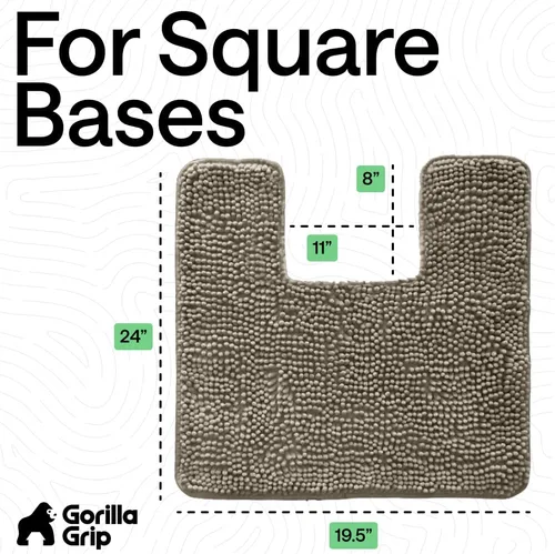Miniatura 47 de Gorilla Grip - Tapete de baño de felpilla gruesa, suave y absorbente, secado rápido, de microfibra, con reverso de caucho, para piso de ducha, Nube