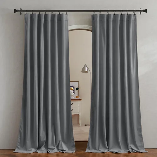 Miniatura 23 de Pony Dance Cortinas de terciopelo blanco de lana, suaves, clásicas, sólidas, aisladas térmicas, para sala de estar, protección de privacidad, lana