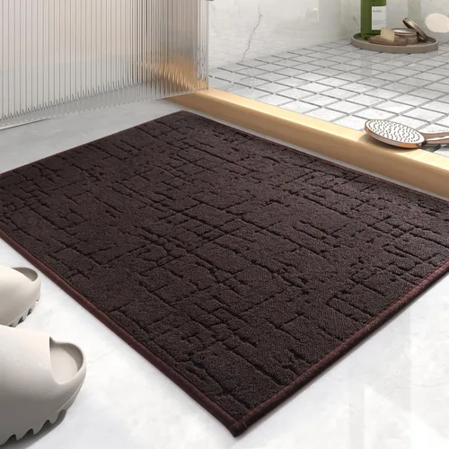 AMOAMI - Tapete de baño - Tapetes de piso de baño absorbentes de secado rápido - Tapetes de baño lavables con respaldo de goma para alfombras de