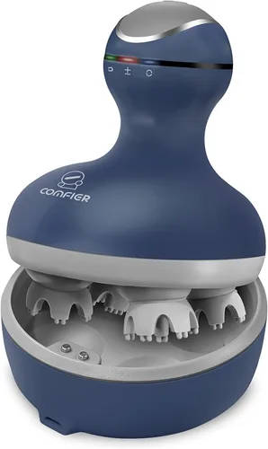 Miniatura 17 de COMFIER Masajeador de cuero cabelludo inalámbrico con 3 modos de amasado, regalos, masaje de cabeza impermeable con 8 garras para limpieza profunda