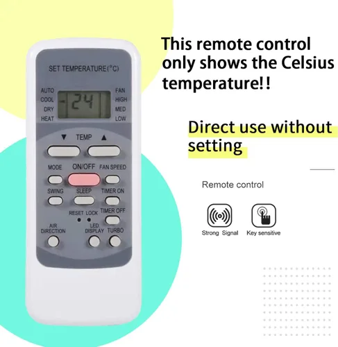 Miniatura 2 de Reemplazo de control remoto R51M/E para aire acondicionado Midea UL-R51M/E R51I11/BGE R51L4/BGE R51/CBGE R51/CE R51M/E R51I4/BGE R51I4/BGCE
