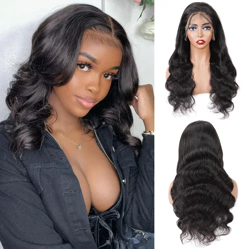 Miniatura 5 de Cabello humano ondulado con cierre frontal de encaje HD 4 x 4, cierre de encaje con cabello de bebé, cabello humano 100% virgen brasileño