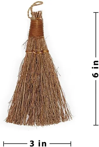 Miniatura 2 de Escoba perfumada con especias de calabaza (paquete de 6) – Escoba brezo de 6 pulgadas – Decoración navideña