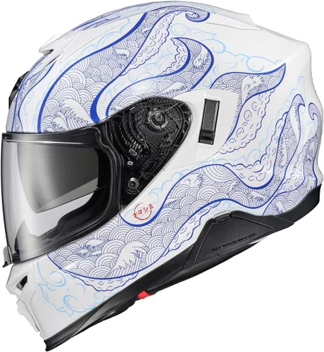 Miniatura 8 de ScorpionEXO - Casco integral T520 Dual Sport para motocicleta con bolsillos listos para altavoces Bluetooth, homologación DOT y ECE, modelo Zuse