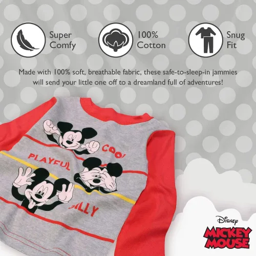 Miniatura 3 de Disney Boys Mickey Mouse Snug Fit Cotton Pajamas