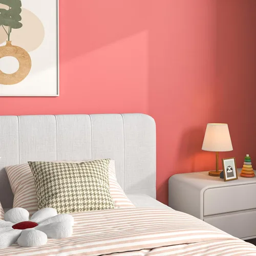 Miniatura 3 de FunStick Papel tapiz rosa coral para despegar y pegar, papel de contacto rosa para armarios, escritorio, aula, papel de pared extraíble autoadhesivo