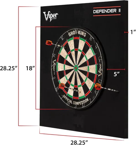 Miniatura 5 de Viper Defender II - Juego de tablero de dardos con punta de acero y sisal/cerdas