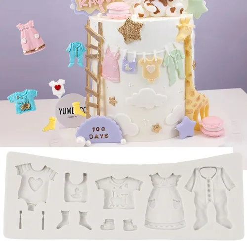Miniatura 4 de Molde de silicona para pastel de bebé con temática de baby shower, moldes para pies de bebé para decoración de pastel de cumpleaños de bebé, Estilo a