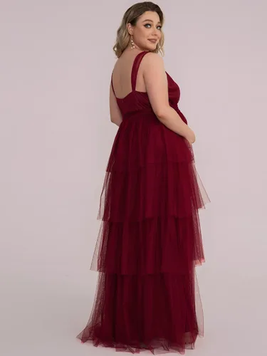 Miniatura 2 de Ever-Pretty Plus Women Plus Size V Neck A Line Maternity Party Dresses for Baby Shower 20794