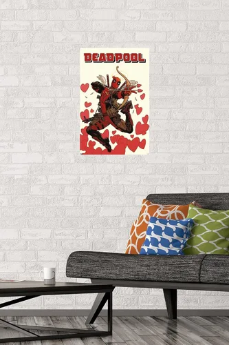 Miniatura 2 de Marvel Comics Deadpool - Póster de pared de Cupido, 22.4 pulgadas de largo x 14.7 pulgadas de ancho, versión premium sin marco