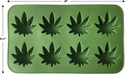 Miniatura 3 de Beistle , 3 moldes de hielo para malezas, 9 x 5.25 pulgadas, verde