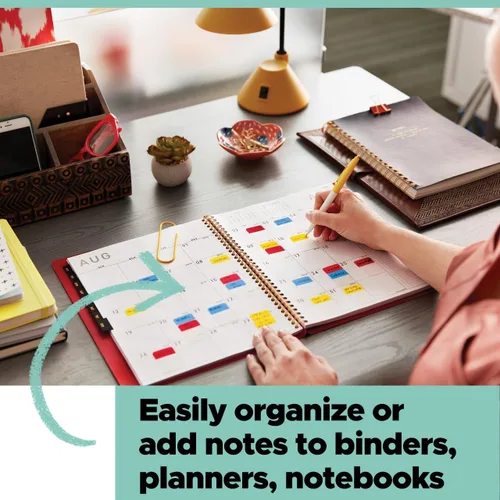 Miniatura 4 de Post-it Banderas, 50 por dispensador, paquete de 2 dispensadores, 1 pulgada de ancho, verde brillante (680-BG2)