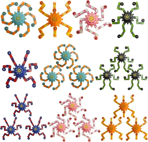 Miniatura 10 de 15 piezas de juguetes giratorios para ansiedad, regalos de fiesta, premios para niños, adultos, niños y niñas, robot transformable para aliviar