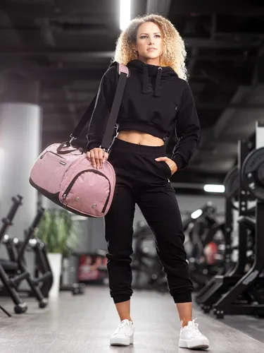 Miniatura 2 de Bolsa de gimnasio V1 para hombres y mujeres con compartimento para zapatos y artículos húmedos, bolsa de lona para viajes, deportes, fitness