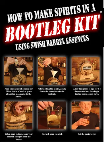 Miniatura 5 de Kit personalizado Bootleg Kit™ Barrel Aged "Bootleg Whiskey" Tennessee Whisky Kit de fabricación (5 litros)