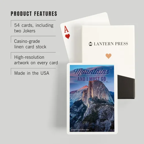 Miniatura 3 de Lantern Press Parque Nacional de Yosemite, California, The Mountains are Calling, Half Dome y Sunset