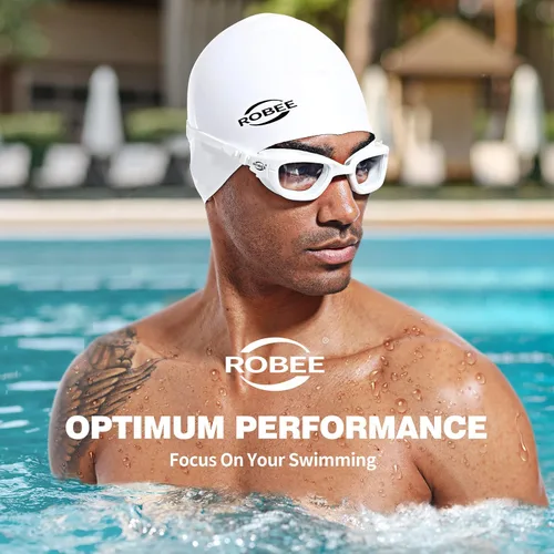 Miniatura 6 de Robee Gafas de natación, gafas de natación polarizadas para adultos, para hombres, mujeres y jóvenes, gafas de piscina de agua