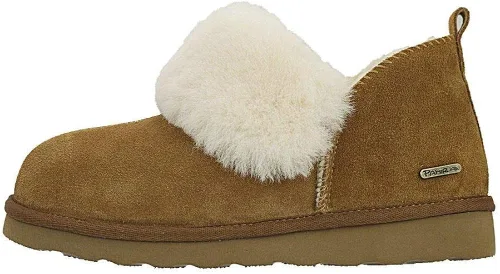 Miniatura 2 de PAMIR Botines de piel de oveja genuina para mujer, botines de espuma viscoelástica para interiores y exteriores, Negro