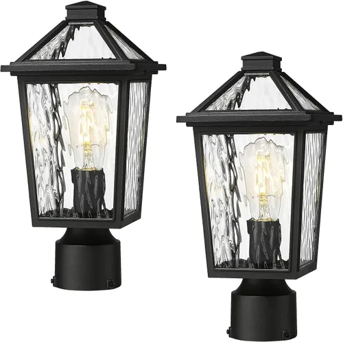 Miniatura 9 de zeyu ZX58B-SW BK - Aplique de pared exterior negro de 14 pulgadas, accesorios de pared para garaje de casa, aluminio fundido a presión con vidrio