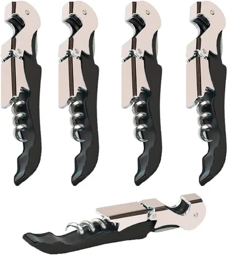 Miniatura 11 de Juego Profesional de Sacacorchos para Camareros, Llave de Vino de Acero Inoxidable Resistente con Bisagras para Camareros de Restaurantes