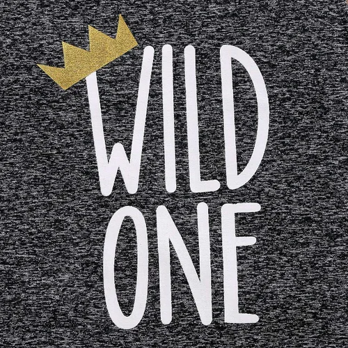 Miniatura 5 de Wild One - Mameluco para bebé niño de 1er cumpleaños con botones de color liso, overol de una pieza