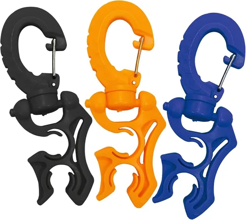 Miniatura 24 de Clip de soporte de manguera de buceo – Organizador de manguera seguro doble LP/HP para configuración BCD y gestión de equipos de buceo – Accesorio