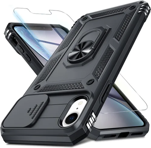 Miniatura 153 de Janmitta - Funda para iPhone 14 Pro con cubierta deslizante para lente de cámara incorporada + protector de pantalla, funda de cuerpo completo