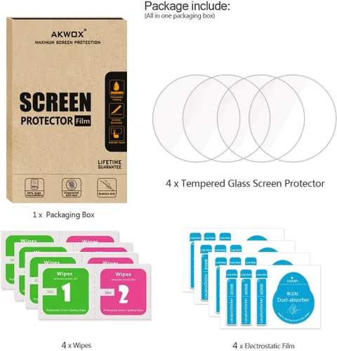 Miniatura 6 de Protector de pantalla de vidrio templado para Garmin Fenix 5S [0.012 in 2.5D High Definition 9H] Premium Clear Screen Protector para Garmin Fenix 5S