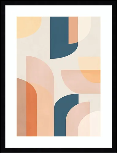 Miniatura 16 de Amanti Art Lienzo decorativo para pared, diseño geométrico retro de 41 x 31 pulgadas, por Kathrin Pienaar, arte abstracto para pared, decoración