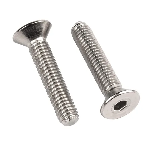 Miniatura 4 de Tornillos de cabeza plana M3-0.020 x 0.157 in, acero inoxidable 18-8 (304), acabado brillante, unidad de enchufe Allen, tornillos de máquina
