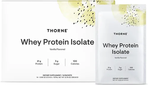 Miniatura 10 de THORNE - Aislado de proteína de suero - Perfil equilibrado de aminoácidos con BCAA - 0.74 oz de proteína de suero en polvo fácil de digerir