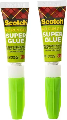 Miniatura 2 de Scotch Super Glue Gel, 0.07 onzas, paquete de 2, se seca rápidamente con un agarre permanente (AD112)